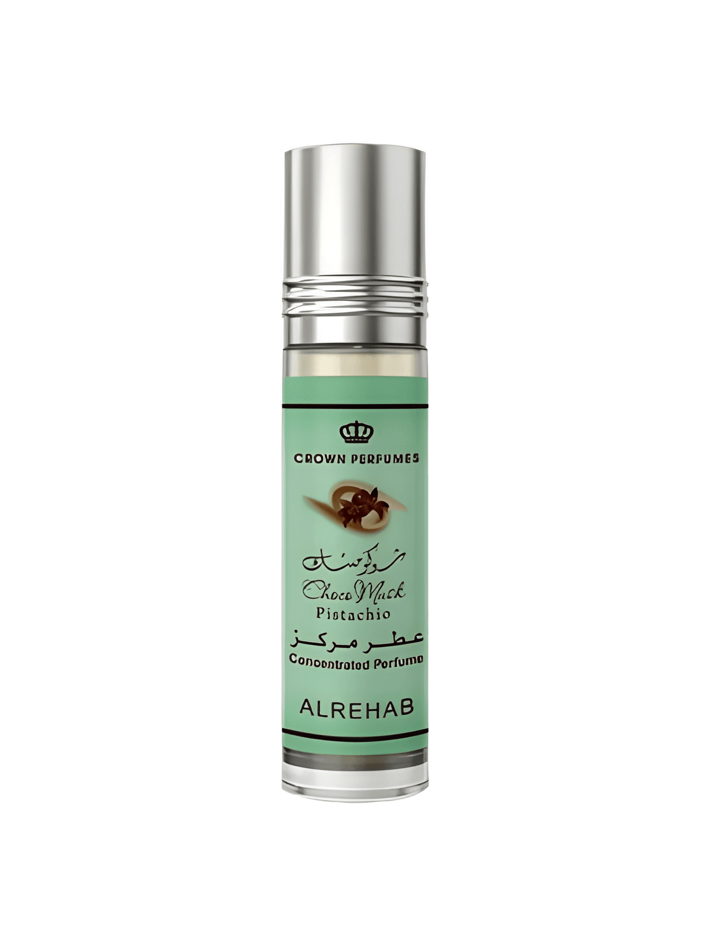 Al-Rehab Choco Musk Pistachio parfymolja 6ml med bergamott, kola, hallon, mandel och vanilj