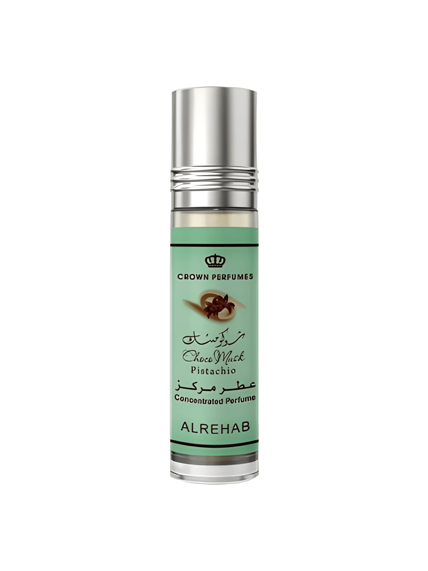 Al-Rehab Choco Musk Pistachio parfymolja 6ml med bergamott, kola, hallon, mandel och vanilj