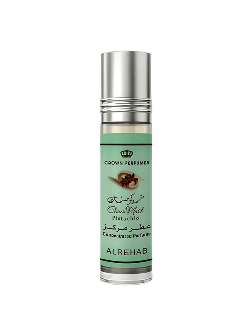 Al-Rehab Choco Musk Pistachio parfymolja 6ml med bergamott, kola, hallon, mandel och vanilj